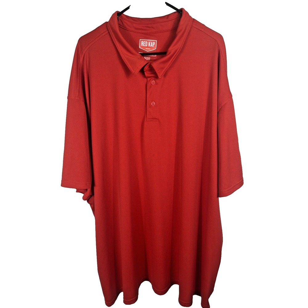 Red Kap 1923 Men's Red Polo Shirt Size 5XL Big & Tall Short Sleeves